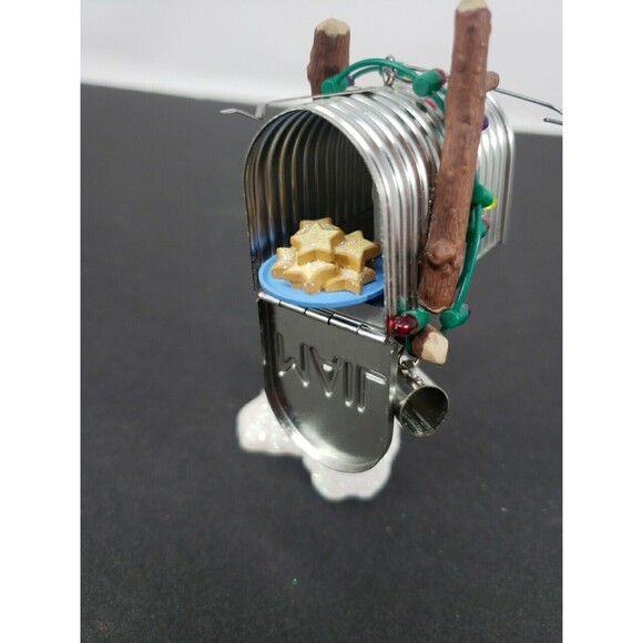 Hallmark Santa's Mailbox Metal S. Claus Vintage 2002  Cookies & Milk Slide Out - Picture 10 of 14